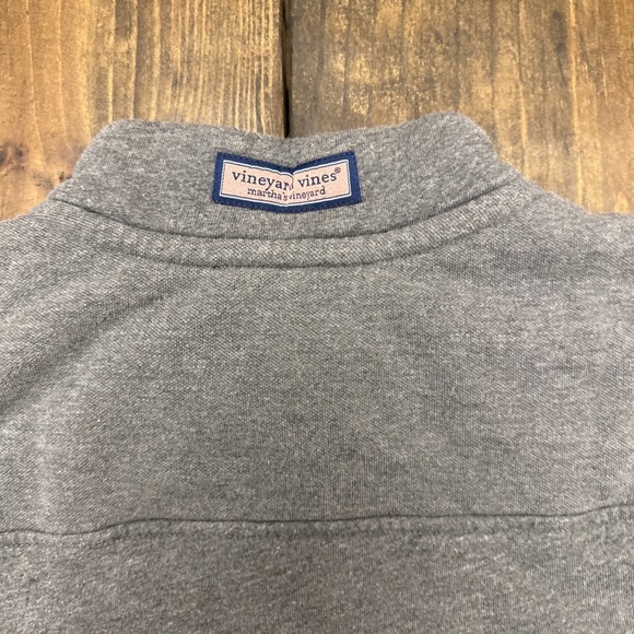 Vineyard Vines Half Zip Sweater, Men's XL, Gray, Cotton Blend, Preppy, Mock Neck - Picture 7 of 7